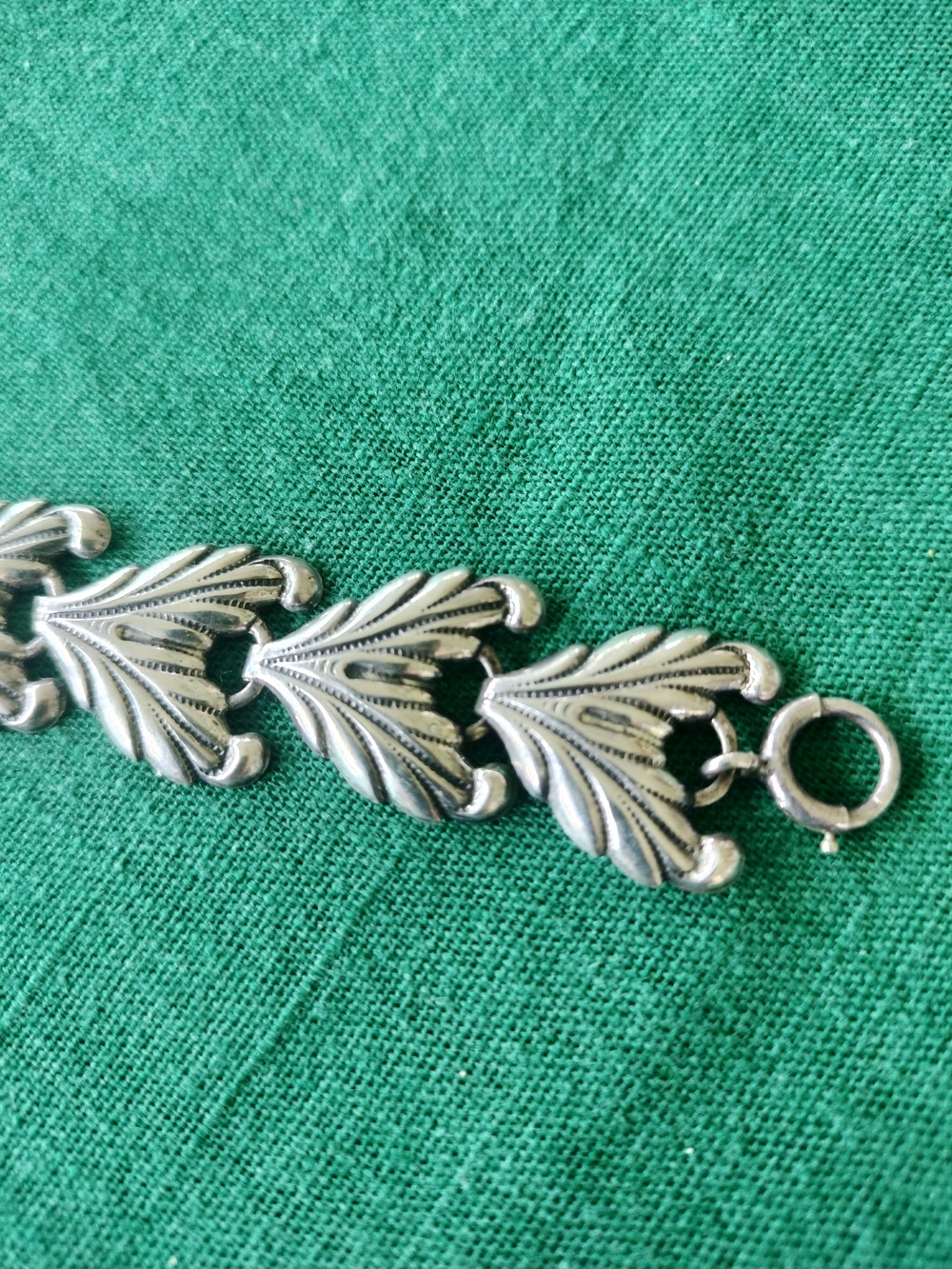 Sterling Silver Leaf Link 7" Bracelet - Dancraft
